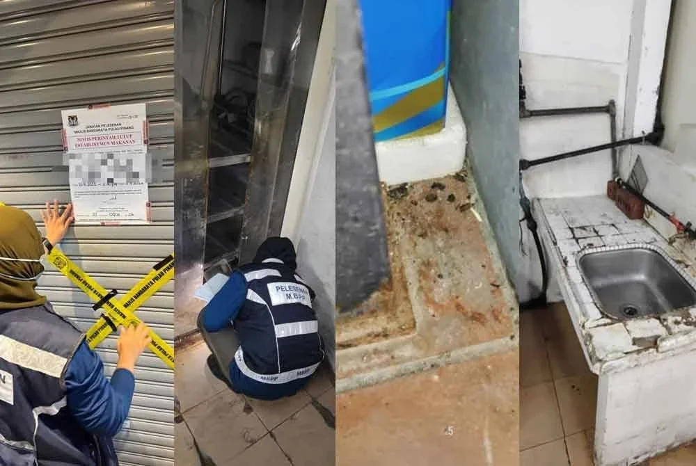 Tiga premis yang kotor diarah tutup perniagaan selama 14 hari oleh MBPP.
