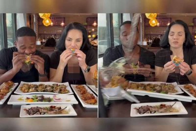 Dua pempengarauh yang sedang membuat rakaman video nyaris maut apabila SUV merempuh restoran berkenaan.