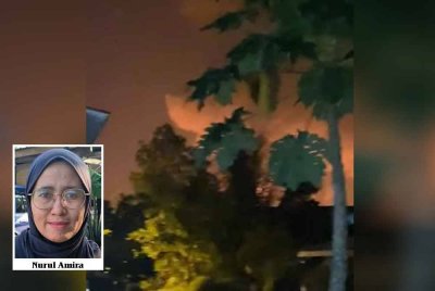 Tangkap layar video tular berkaitan insiden pesawat pejuang TUDM terhempas di Pangkalan Udara Kuantan pada Khamis.