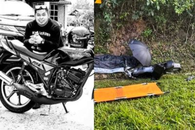 Mangsa mengalami kecederaan di bahagian kepala tangan dan kepala akibat kemalangan di Jalan Palong 8 di sini pada Jumaat. Foto: PDRM
