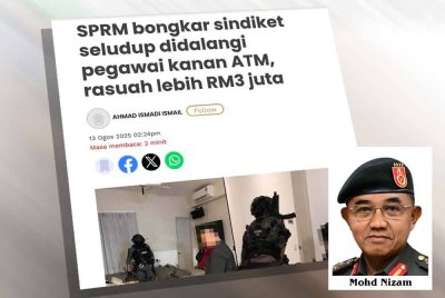 Laporan Sinar Harian pada 13 Ogos lalu.