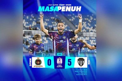 Terengganu bawa pulang tiga mata dari Brunei. FOTO: MFL