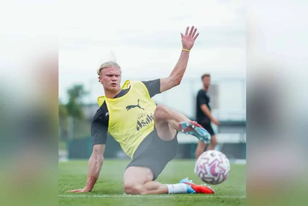 Erling Haaland dijangka dikekalkan dalam kesebelasan utama City apabila berdepan Spurs di Etihad. Foto: Agensi