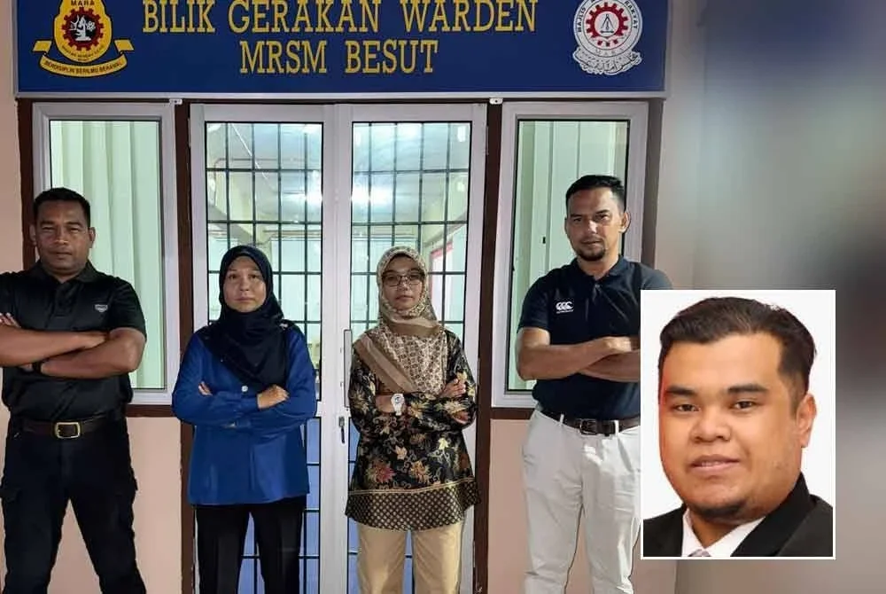 Empat bekas tentera yang dilantik sebagai warden di MRSM Besut. - Foto: Mara, gambar kecil: Muhammad Azwan