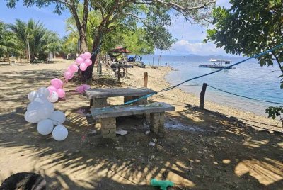 Lokasi dua mangsa kritikal selepas didapati lemas dalam kejadian di Pantai Rindu, Lahad Datu.