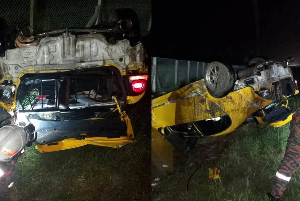 Sepasang suami isteri nyaris maut apabila kereta dinaiki mereka terbabas dan melanggar pembahagi jalan di Kilometer 226 Lebuhraya PLUS arah utara.