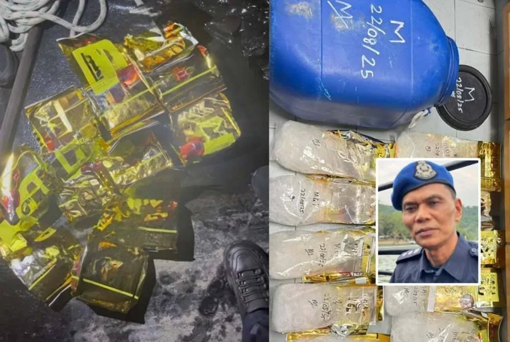 PPM Wilayah Satu merampas dadah jenis syabu dalam operasi khas di perairan Pulau Pinang. Foto kecil: Rusley