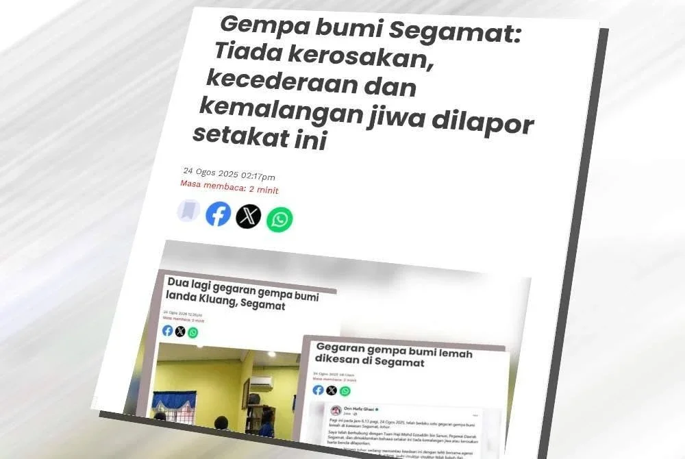 Laporan Sinar Harian pada Ahad.