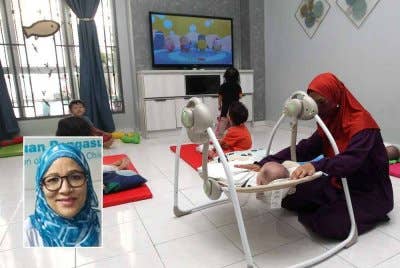 Taska berdepan pelbagai peningkatan kos operasi terutamanya gaji pekerja. Gambar kecil: Norsheila
