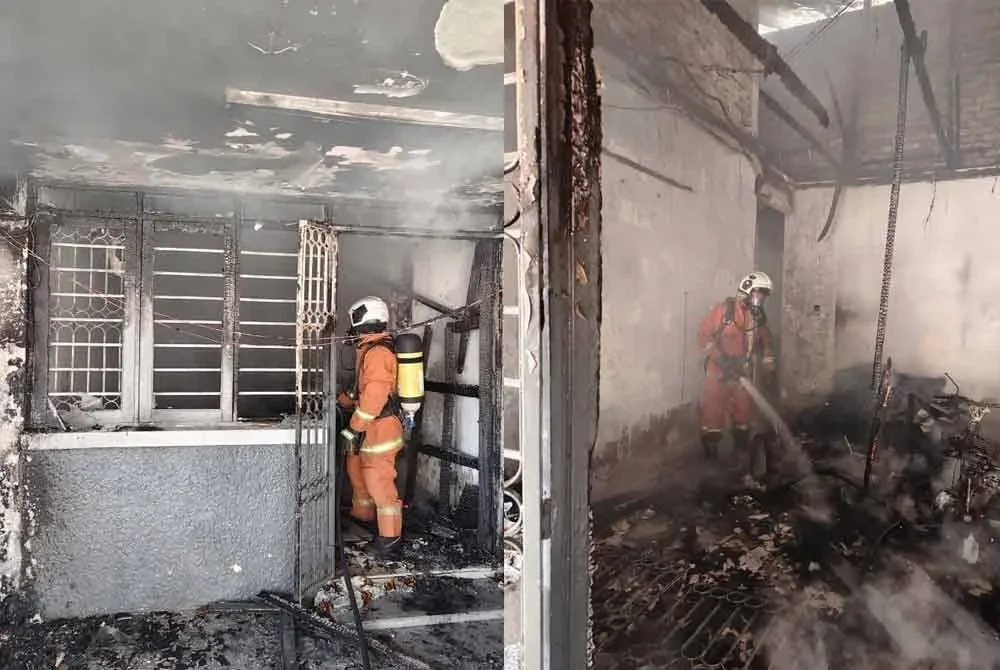 Operasi melibatkan seramai 15 anggota serta empat jentera termasuk Fire Rescue Tender (FRT) dan Light Fire Rescue Tender (LFRT). -Foto: Bomba Perak