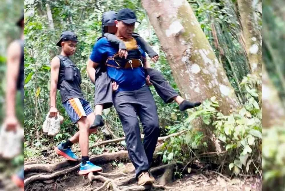 Remaja itu berjaya diselamatkan oleh Ketua Unit Jenayah Khas yang kebetulan berada di laluan pendakian sama.