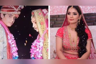 Hari bahagia Nikki dan Vipin ketika melangsungkan perkahwinan pada Disember 2016. Foto Agensi