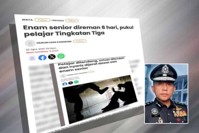 Laporan Sinar Harian pada 20 Ogos lalu. Gambar kecil: Kama Azural