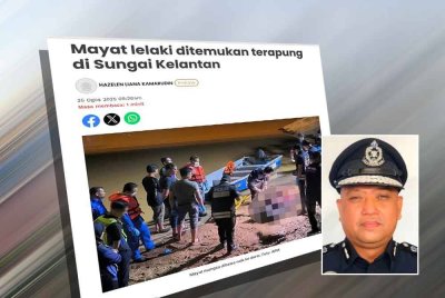 Laporan Sinar Harian pada Isnin. Gambar kecil: Mohd Rosdi