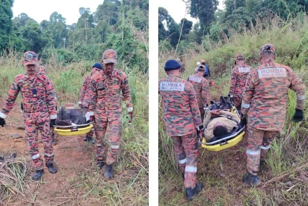 Operasi menyelamat diteruskan pada pagi Selasa dan mangsa berjaya dikeluarkan pada jam 11.20 pagi. Foto Bomba 