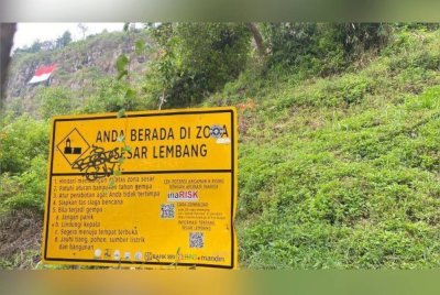 Gempa kuat berulang diramalkan berlaku setiap tempoh 170-670 tahun. Foto Agensi