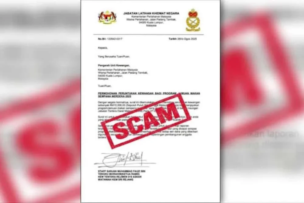 9 Briged memaklumkan pihaknya sedang menjalankan siasatan bagi mengesan individu yang bertanggungjawab mengeluarkan surat berkenaan.