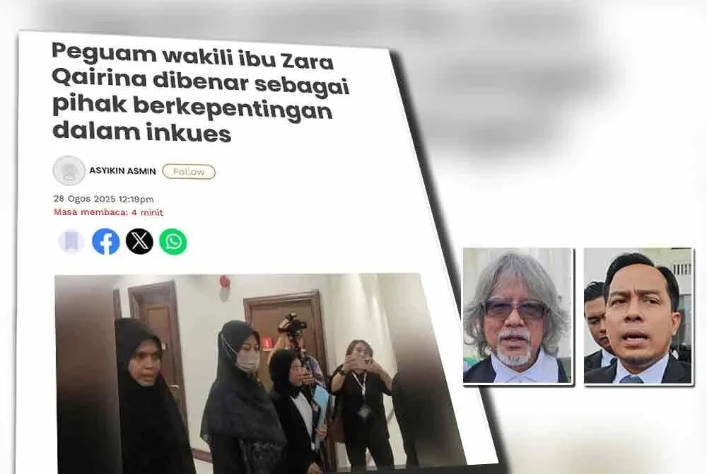 Laporan Sinar Harian pada Khamis. Foto kecil: Ram Singh dan Shahlan