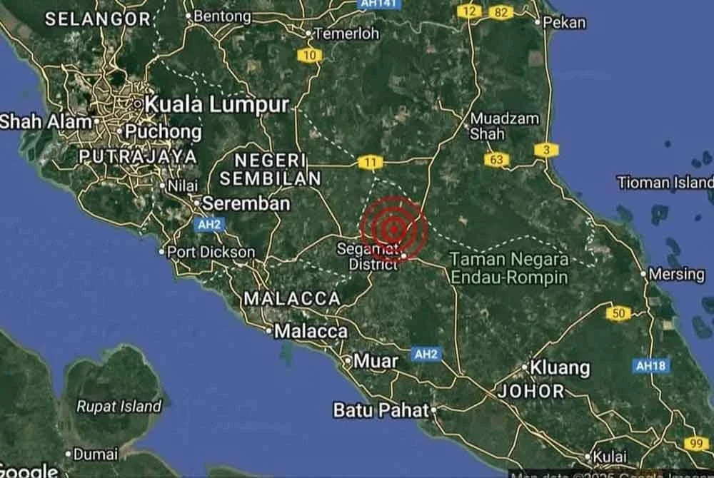 Segamat kembali dilanda gempa bumi lemah bermagnitud 2.5 pada malam Khamis.