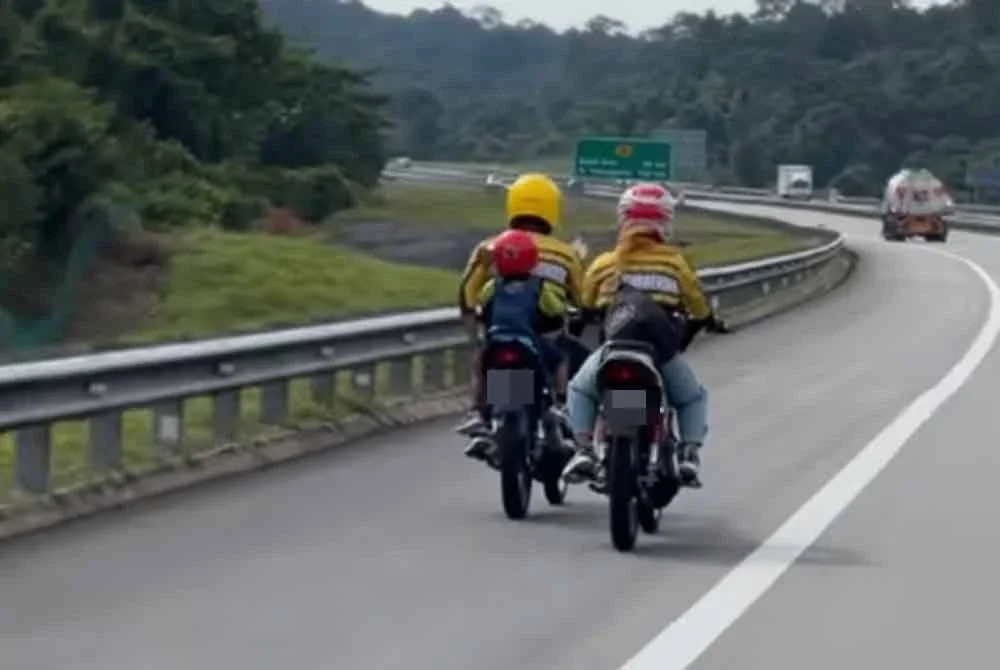 Tangkap layar video Wan Mohd Shah Riezal bersama isteri, Yusaifaf dan anak berusia empat tahun yang tular di media sosial.