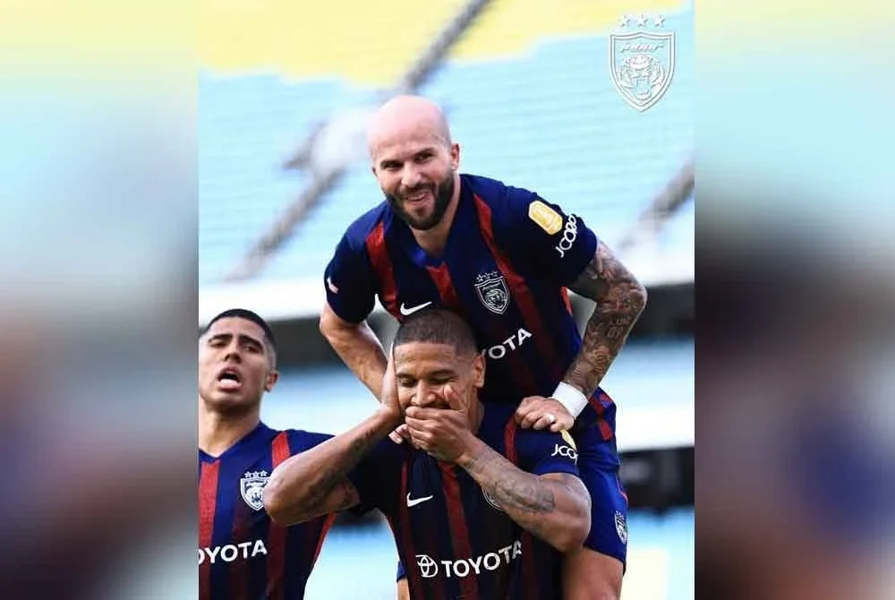 Jairo dan Figueiredo antara wira JDT di Batu Kawan. Foto Johor Southern Tigers