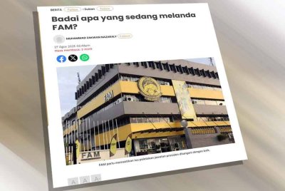 Laporan Sinar Harian mengenai isu berkaitan FAM.