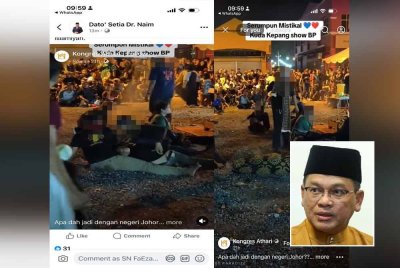 Tangkap layar persembahan kuda kepang didakwa berunsur syirik di Batu Pahat baru-baru ini. Gambar kecil: Mohd Na’im