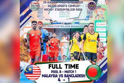 Malaysia mulakan kempen Piala Asia langkah kanan dengan menewaskan Bangladesh pada Jumaat. Foto Malaysian Hockey Confederation