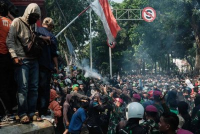 Kematian Affan kini mencetuskan gelombang baharu protes daripada warga pemandu e-hailing di bandar raya Jakarta. Foto AFP