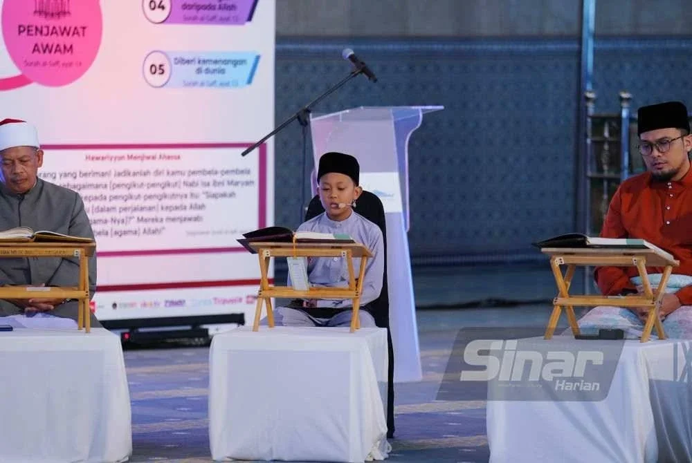 Wan Ahmad Nuaim selaku qari cilik Malaysia #QuranHour 2025. Foto Sinar Harian MOHD HALIM ABDUL WAHID.