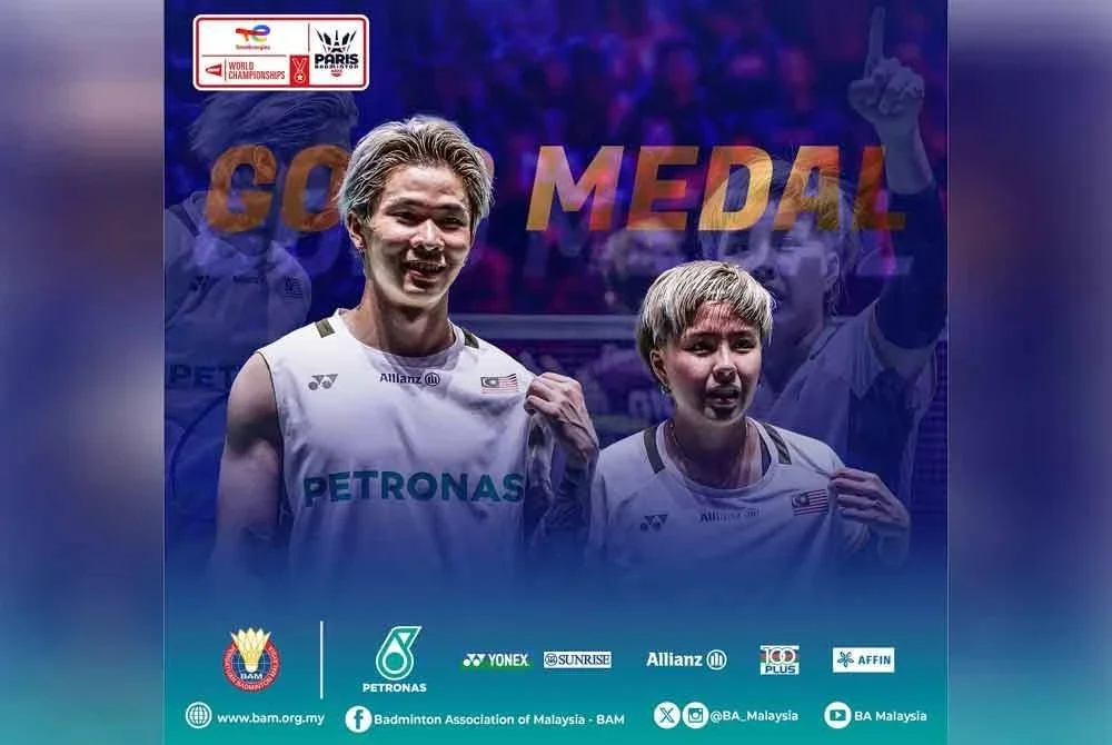 Tang Jie-Ee Wei muncul juara dunia di Kejohanan Badminton Dunia 2025.