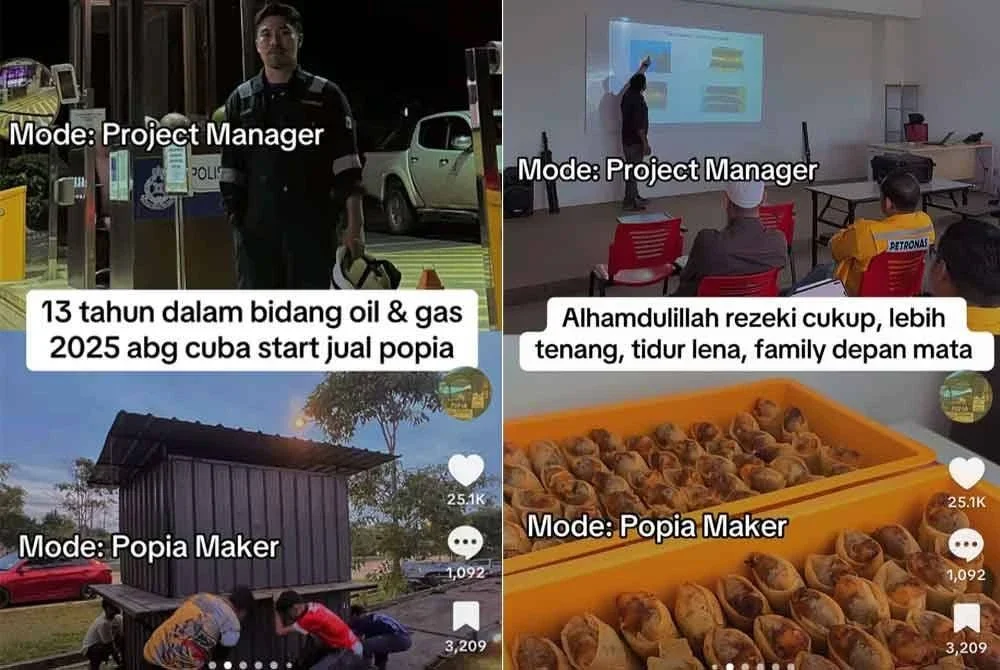 Mohd Farid tinggalkan kerjaya bergaji tinggi demi keluarga dan kini berjaya bina jenama Popia Gegulung yang semakin dikenali.