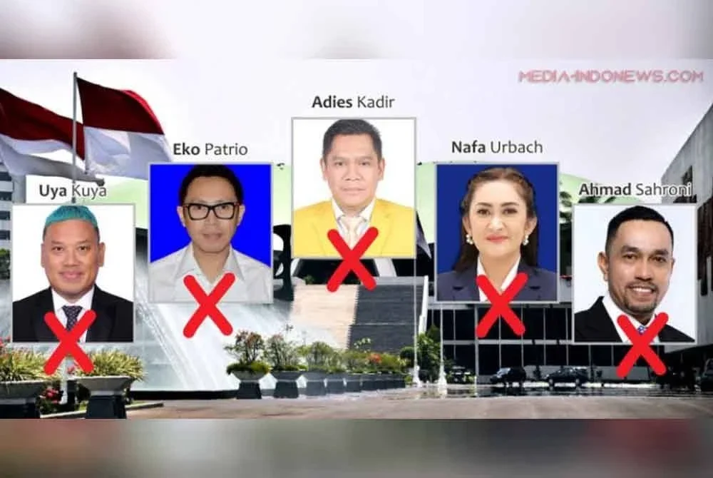 Lima ahli Dewan Perwakilan Rakyat (DPR) Indonesia digantung selepas kenyataan kontroversi mereka mengenai elaun dan keistimewaan wakil rakyat mencetuskan kemarahan umum dan memicu siri protes besar-besaran di seluruh negara.