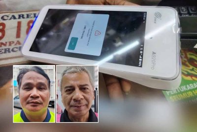 Sebahagian penerima masih belum berpeluang menebus bantuan SARA akibat gangguan sistem pada Isnin. Gambar kecil dari kiri: Napi, Mohd Khir