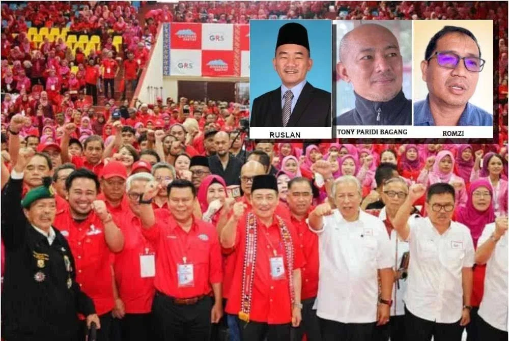 Hajiji (tengah) ketika hadir pada Majlis Perasmian dan Persidangan Tahunan Parti Gagasan Rakyat Bahagian Sulaman Kali Ketiga di Dewan Seri Sulaman, Tuaran baru-baru ini.