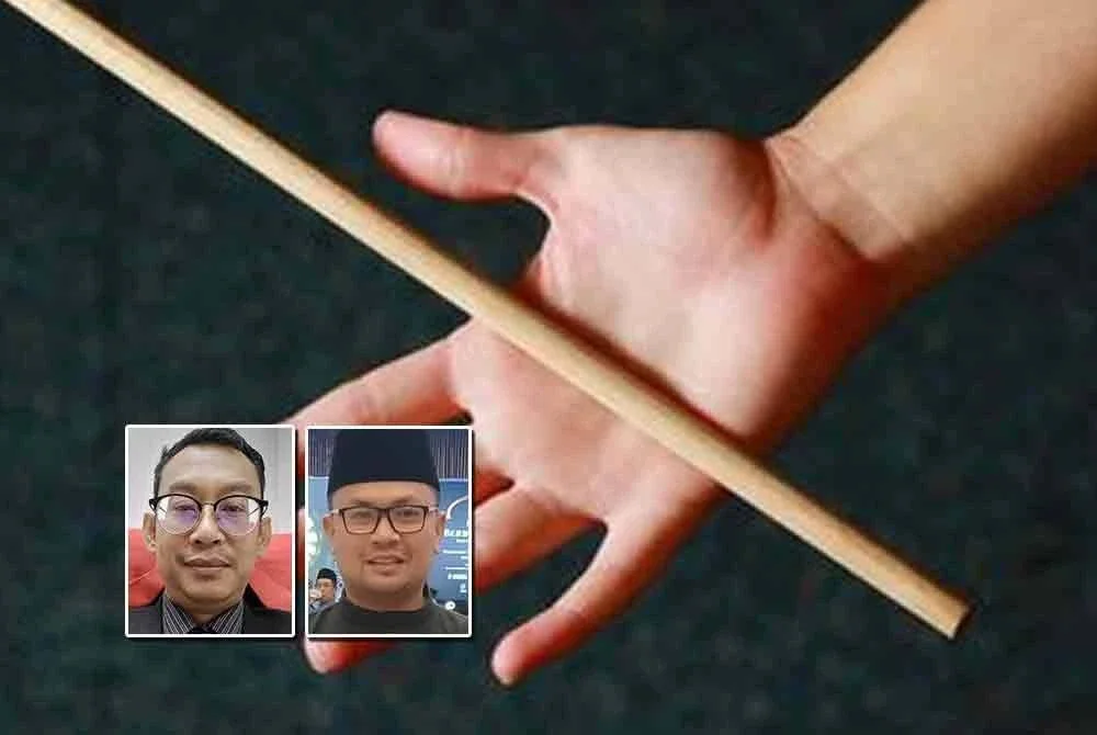 Rotan bukan sahaja berfungsi sebagai bentuk hukuman, tetapi turut menjadi satu bentuk pengajaran dan kesedaran kepada murid. - Gambar hiasan. Foto kecil dari kiri: Haidzir Sham dan Noor Azli.