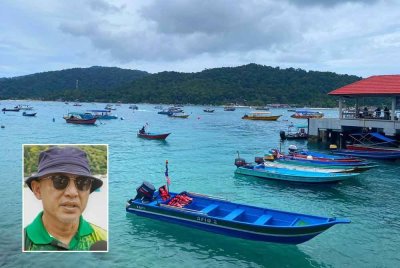 Kerajaan Terengganu komited memastikan pemandu bot, teksi air atau teksi bot di Pulau Perhentian di sini bebas daripada pengaruh dadah menerusi kerjasama dengan pihak polis. Gambar kecil: Razali Idris