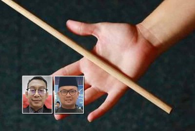 Rotan bukan sahaja berfungsi sebagai bentuk hukuman, tetapi turut menjadi satu bentuk pengajaran dan kesedaran kepada murid. - Gambar hiasan. Foto kecil dari kiri: Haidzir Sham dan Noor Azli.
