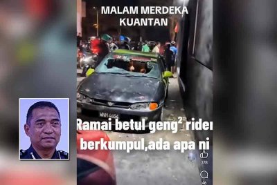 Tangkap layar video tular yang memaparkan kejadian yang mencetuskan kekecohan sehingga menyebabkan cermin kereta dinaiki mangsa pecah. Foto kecil: Ashari