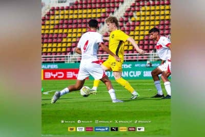 Skuad negara terpaksa menelan kepahitan tewas kepada Lubnan 0-1. Foto MALAYSIA NT