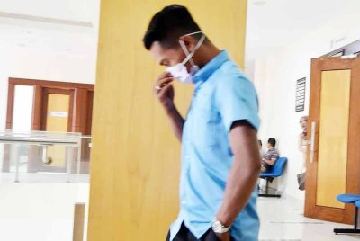 Tertuduh ketika dihadapkan di Mahkamah Majistret Besut pada Khamis.