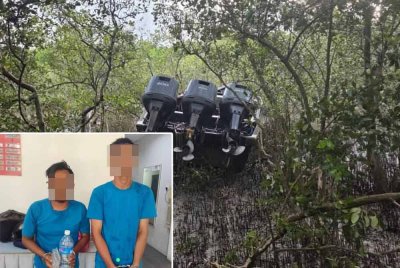 Maritim Malaysia Selangor berjaya menahan dua lelaki warga Indonesia yang cuba menyelinap masuk menggunakan bot pancung melalui laluan haram di perairan Morib.