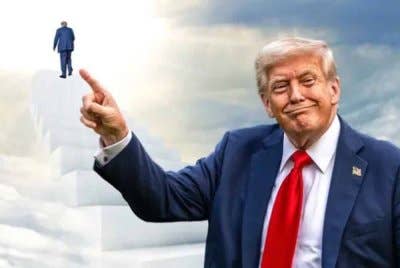 Trump berimpian ke 'syurga'. Foto - Agensi