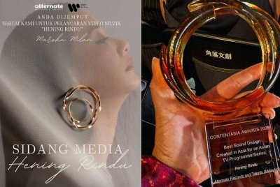 Lagu Hening Rindu nyanyian Marsha Milan menerima pengiktirafan di pentas antarabangsa apabila merangkul Emas pada Anugerah ContentAsia 2025 di Taipei semalam. - Foto: Ig marshamilan