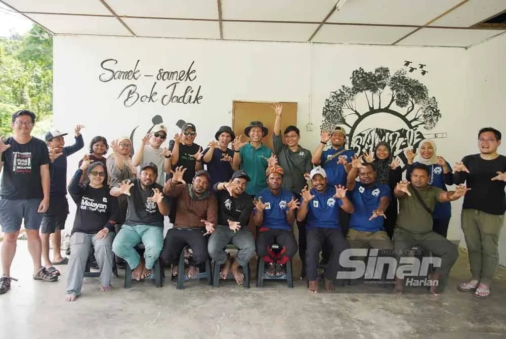 Wakil media bersama pasukan WWF-Malaysia dan Maybank selepas tamat ekspedisi tiga hari dua malam di Royal Belum. Foto SINAR HARIAN/ ROSLI TALIB.