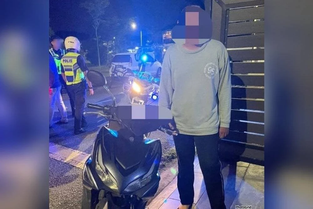 Antara individu yang ditahan dalam operasi berkenaan. Foto: IPD Iskandar Puteri