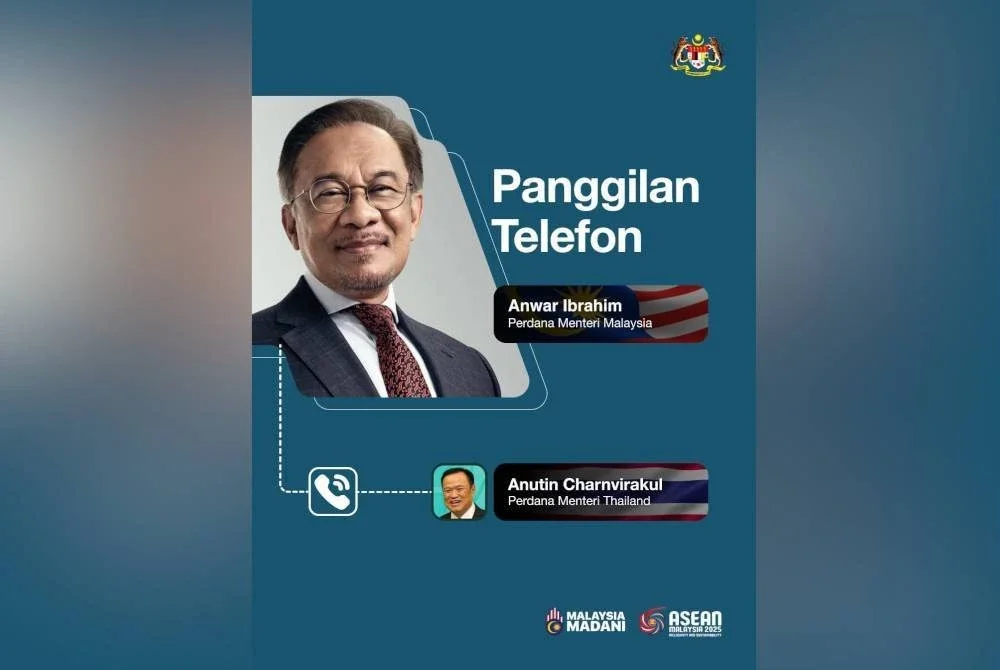 Anwar mengucapkan tahniah kepada Anutin Charnvirakul atas pelantikan beliau sebagai Perdana Menteri Thailand yang baharu.