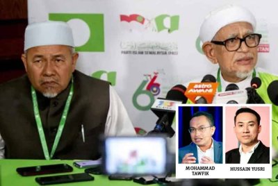 Abdul Hadi (kanan) dan Tuan Ibrahim kekal mempertahankan jawatan masing-masing bagi penggal 2025-2027.