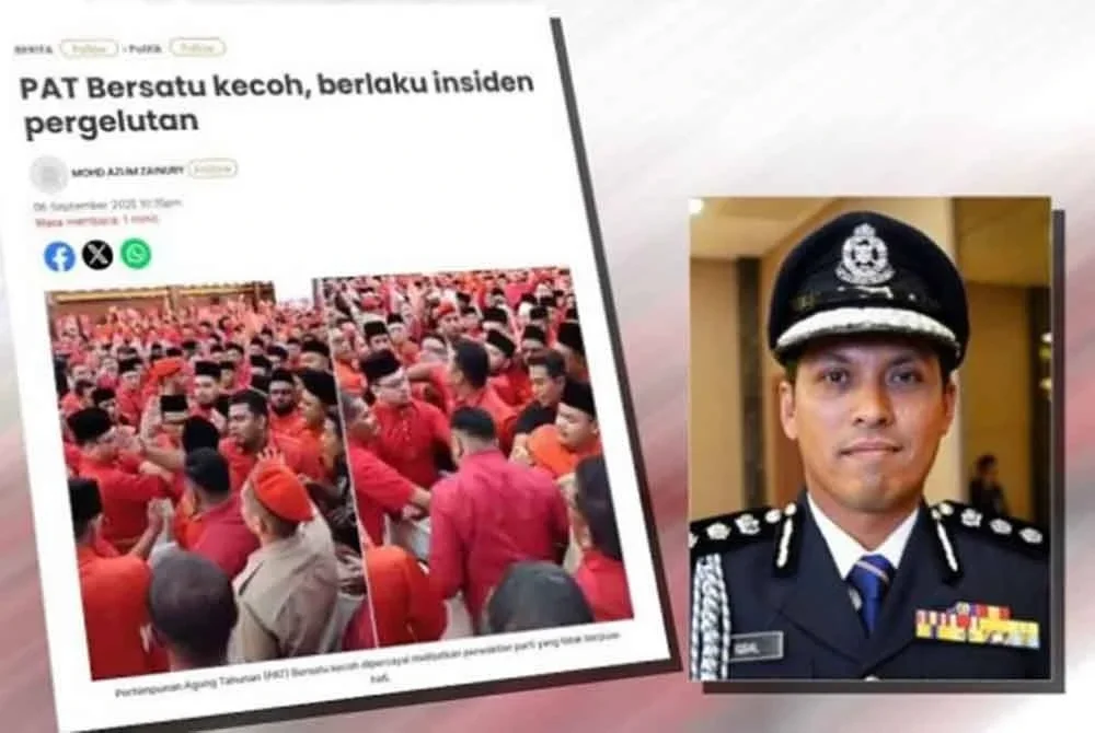 Laporan Sinar Harian berhubung PAT Bersatu kecoh, berlaku insiden pergelutan (Gambar kecil: Mohd Iqbal)