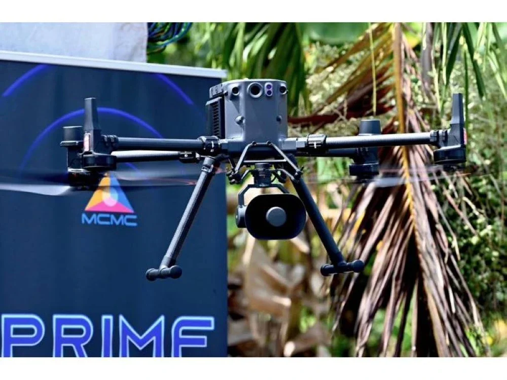 Penggunaan dron yang menjadi sebahagian daripada komponen utama dalam Sistem PRIME.